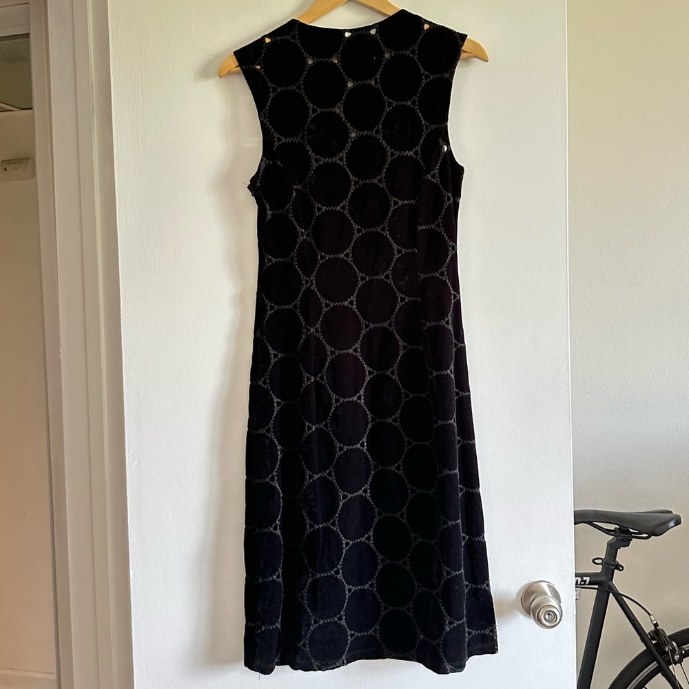 Vintage 90s Black Nc. Love Danielle Dahan Velour Mini Dress Size Medium EUC - Picture 5 of 10